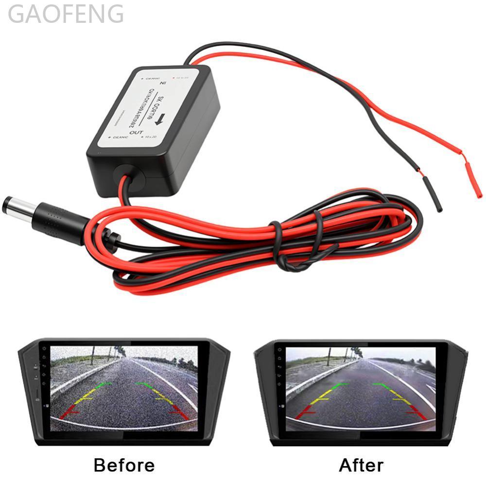 GAOFENG รถสํารองกล้องเครื่องปรับแรงดันไฟฟ้ากรองกําจัดเส้นรบกวน DC Plug Design Stabilizer สําหรับรถย้