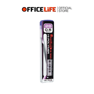 Quantum (ควอนตั้ม) ไส้ดินสอ รุ่น Q300 ความเข้ม B / HB / 2B ขนาดเส้น 0.5 มม. ( บรรจุ 15 ไส้ / หลอด )