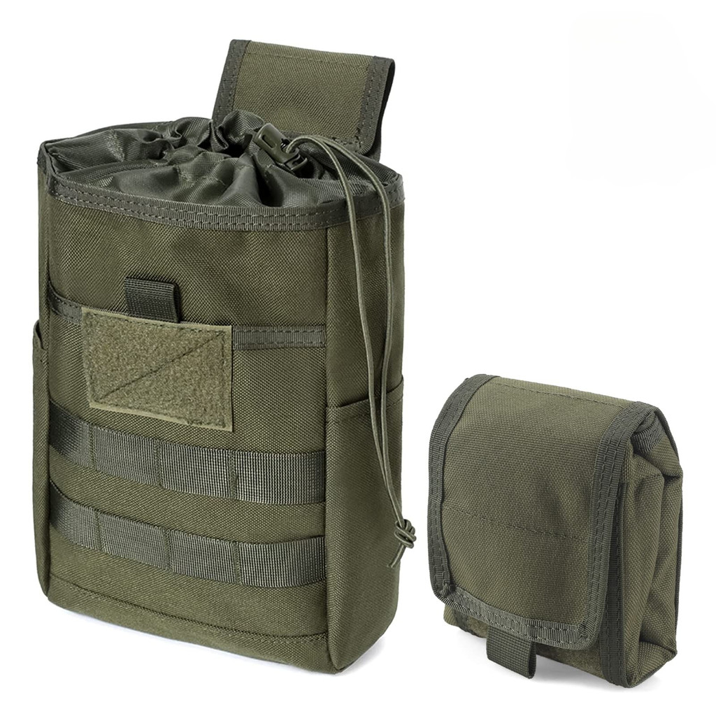 GEXIANDA กระเป๋าคาดเอวพับได้ 1000D สำหรับเก็บของใช้หลากหลาย, สไตล์ MOLLE สำหรับ EDC