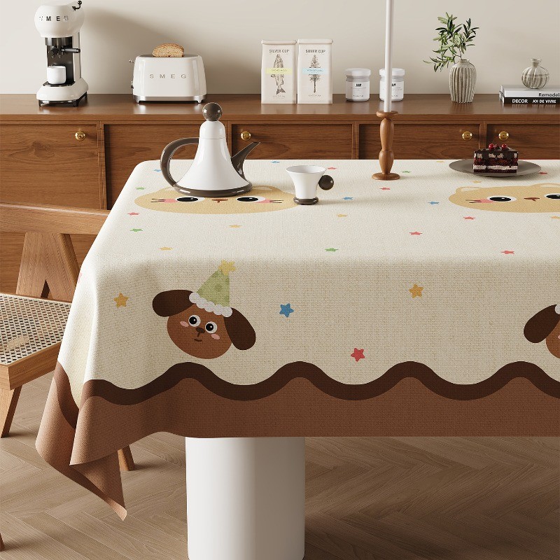 COD ผ้าปูโต๊ะพรีเมี่ยม PVC 90x140cm สไตล์การ์ตูน กันน้ำ หลักฐานน้ำมัน ทนความร้อน ผ้าปูโต๊ะ - รูปที่ 7