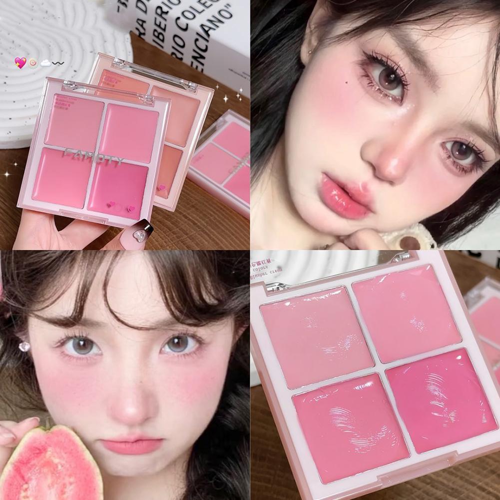 Blush Palette แป้งแต่งหน้า Red Matte Blush Lasting Blusher Rouge Tint กันน้ํา 10g Q7n2