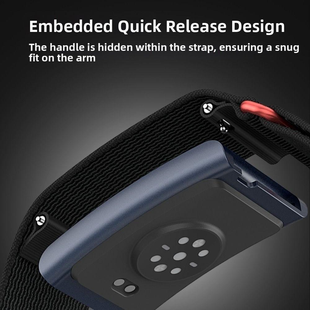 BRABRAA Fitness Tracker Strap, Breathable Nylon Sport Band Bicep Band,คุณภาพสูงออกแบบห่วงปรับได้สายรัดข้อมือสําหรับAmazfit Helio Strap - รูปที่ 2