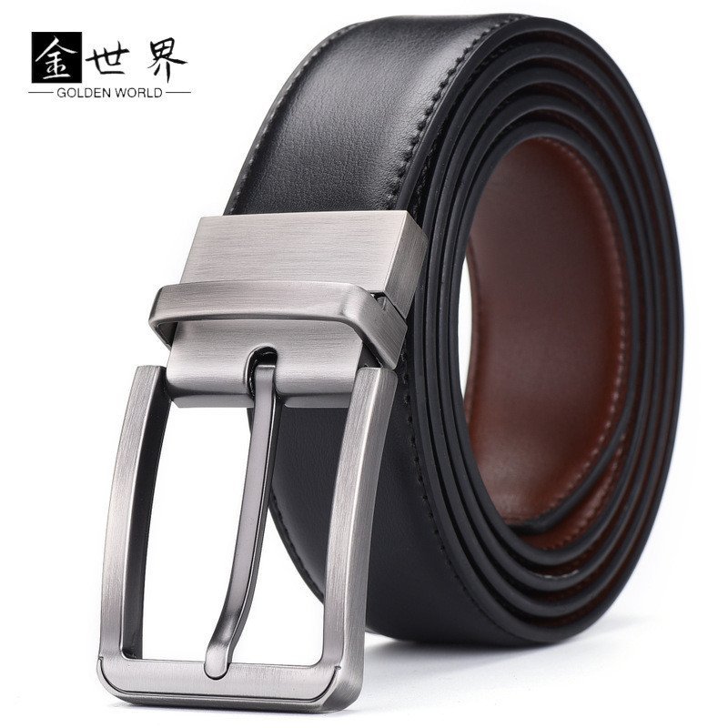 เข็มขัดหนังวัวแท้สำหรับผู้ชาย ออกแบบมาเพื่อสวมใส่สบาย พร้อมโลหะผสมคุณภาพสูง ธุรกิจ XRF9