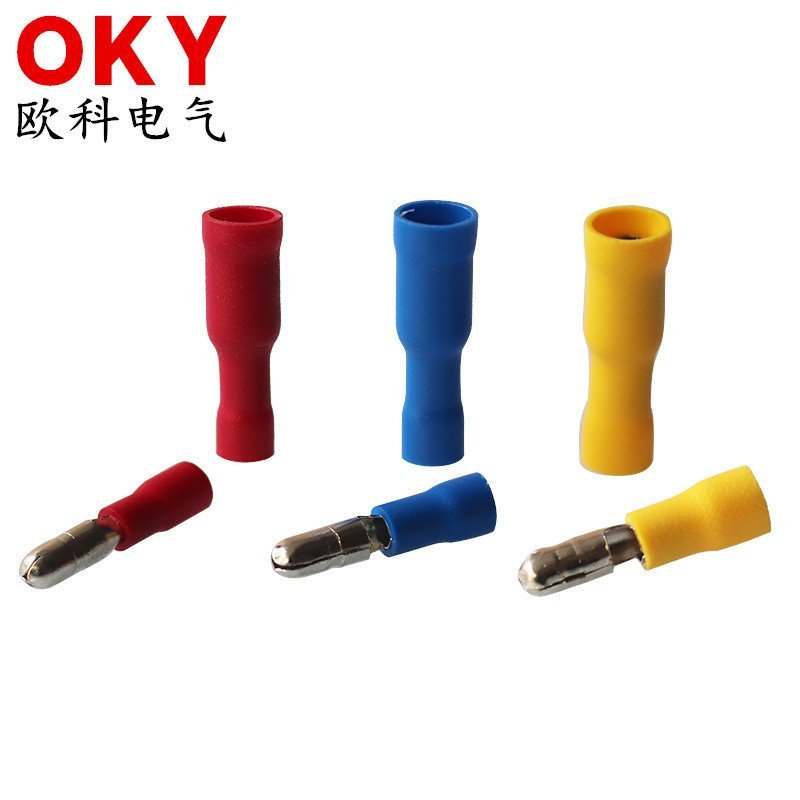 PVC จมูกชายหญิง FRD2-156 การเชื่อมต่อ Plug-In Pre-ฉนวน Terminal Blue MPD2-156 Bullet Type กดเย็น VT3