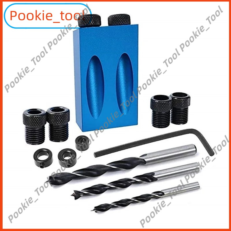 💥พร้อมส่ง💥จิ๊กเจาะเอียง เครื่องเจาะรูแบบเอียง 14 Pcs/Set Pocket Hole Jig
