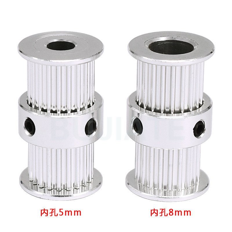 3D อุปกรณ์เสริมเครื่องพิมพ์ 2GT Double Head Conjoined Synchronous Pulley Pulley Pulley 20 เกียร์ล้อ 