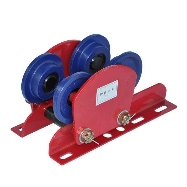 รอกเดี่ยว Track Crane Mini Walking Lifting Pulley รถเข็นในครัวเรือนเดินรถสปอร์ตไฟฟ้า Gourd I-Shaped 