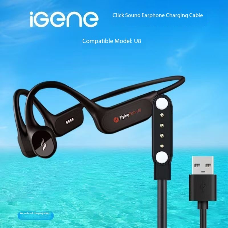 สําหรับ Lenovo PowerSports B1/B5 Air-Bone Conductive ชุดหูฟังบลูทูธ Magnetic Absorption สายชาร์จ