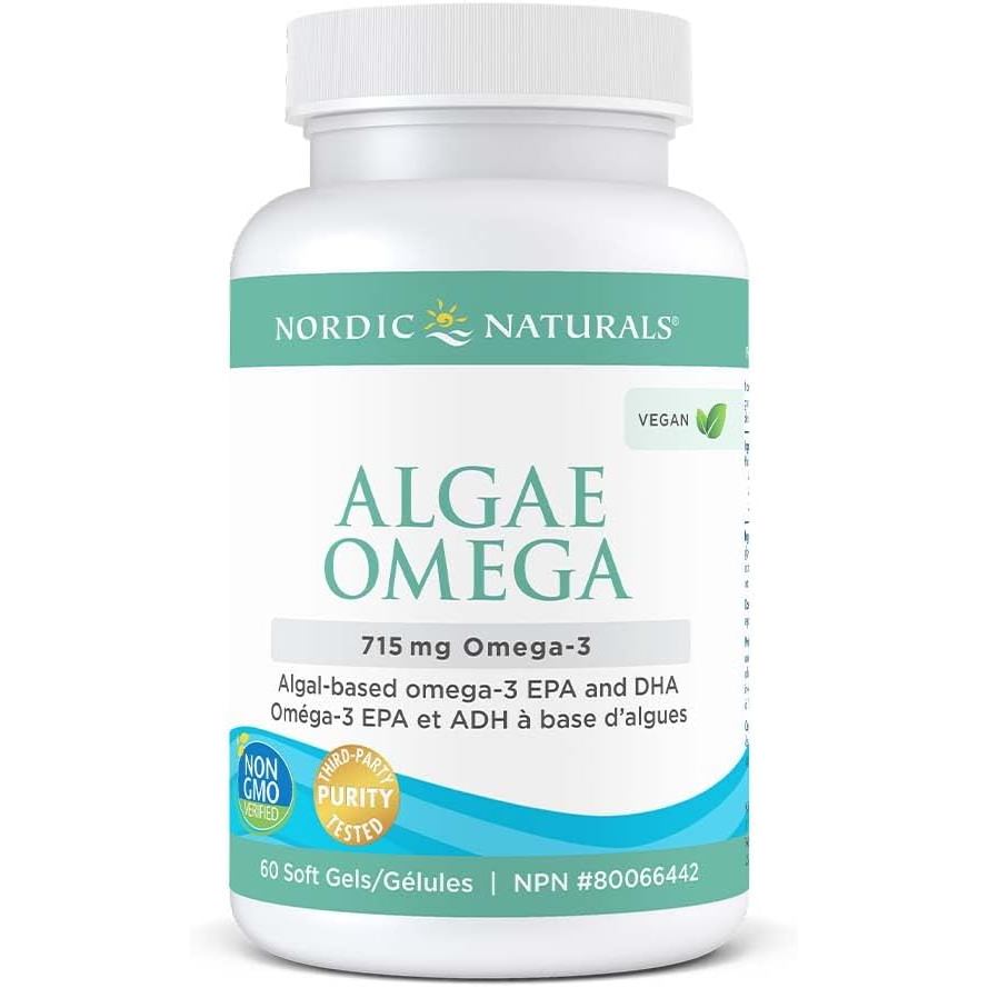 Nordic Naturals Algae Omega - มังสวิรัติ Omega-3 ขยายเพื่อสุขภาพตา สุขภาพหัวใจ และสุขภาพ Optimal, 60