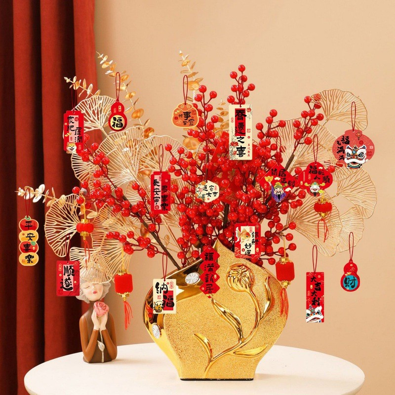 2026 ลูกปัดบอนไซปีม้า ออร์นาเมนต์แขวนปีใหม่ เครื่องประดับอวยพรตรุษจีน - รูปที่ 2