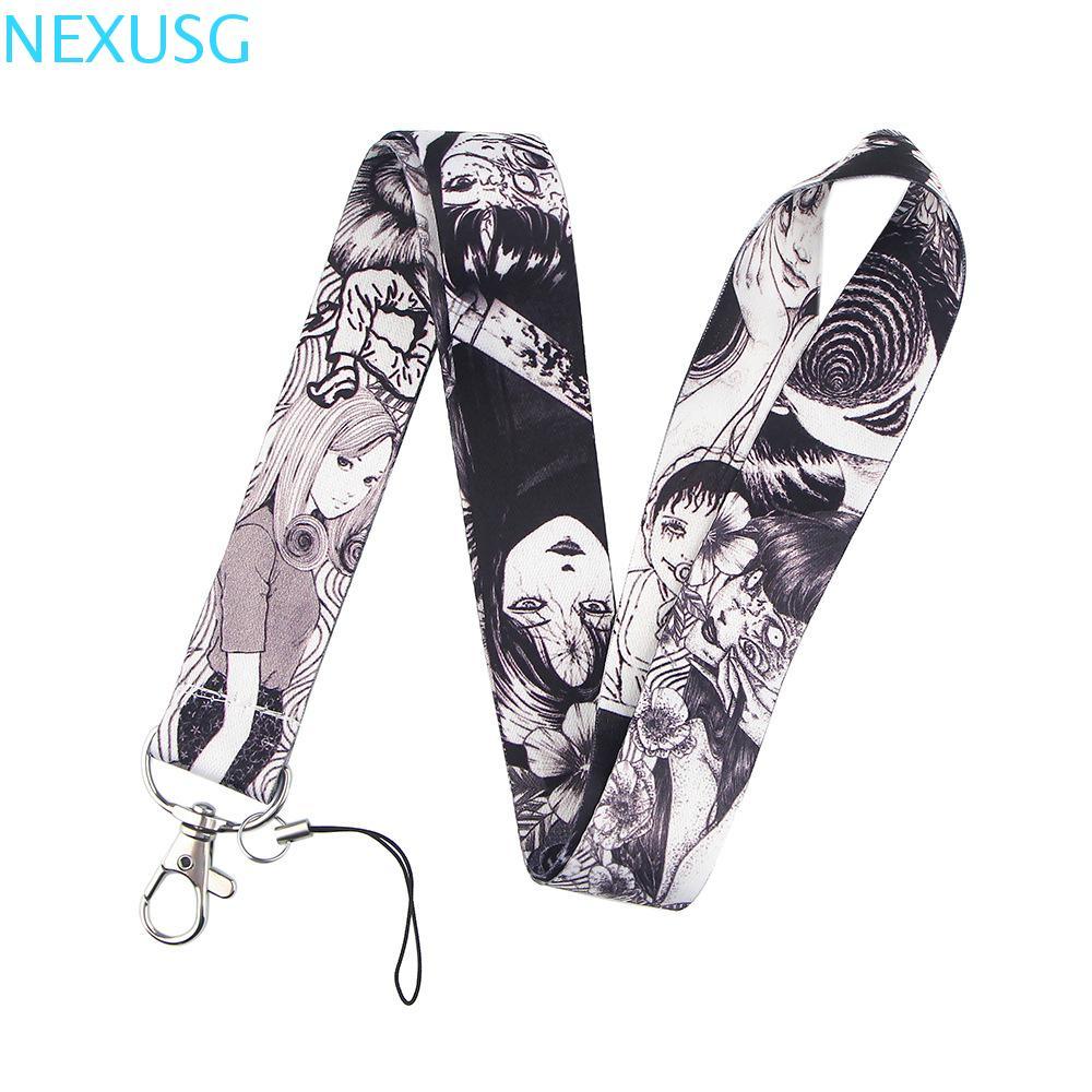 NEXUSG Junji Ito Phone Accessories for key ID Card Name Tag Holder Key Ring Holder Badge Holder Neck
