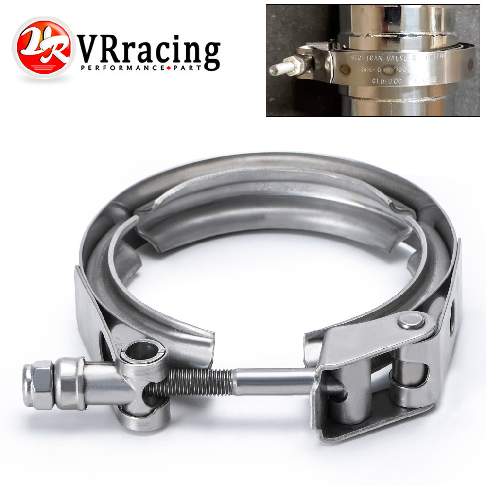 VR 3"/3.5"/2.25"SS 304 Normal V Band Clamp Turbo Exhaust Clamp Downpipe Intercooler Hose Pipe Clamp 