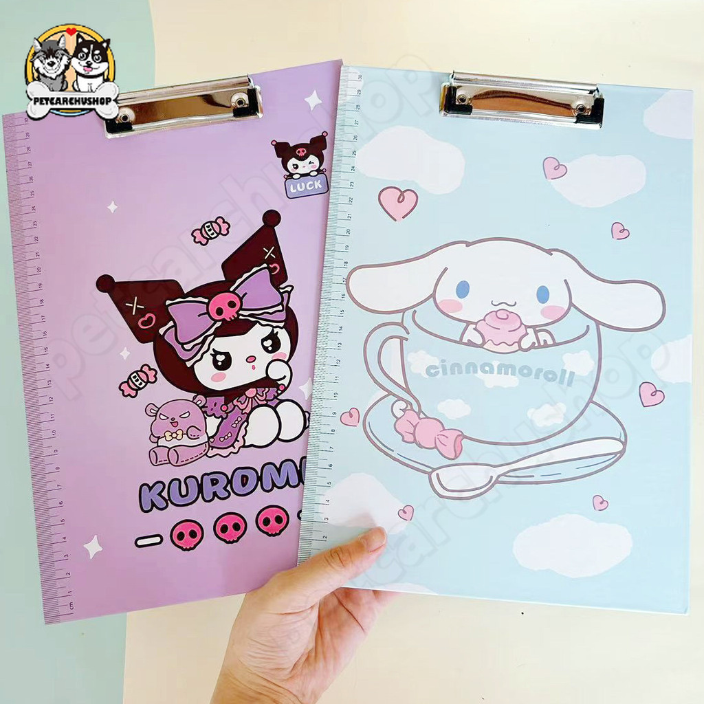 คลิปบอร์ด A4 Clip Board แผ่นรองเขียน ลายการ์ตูนน่ารัก กันน้ำ คลิปโลหะแข็งแรง นักเรียน-ออฟฟิศ