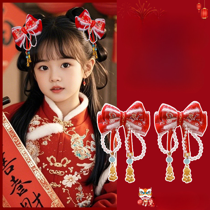 เครื่องประดับผมสำหรับเด็กสไตล์จีน ฮันฟู กิ๊บติดผม พร้อมให้ลุคปีใหม่ของสาวน้อยโดดเด่นขึ้น
