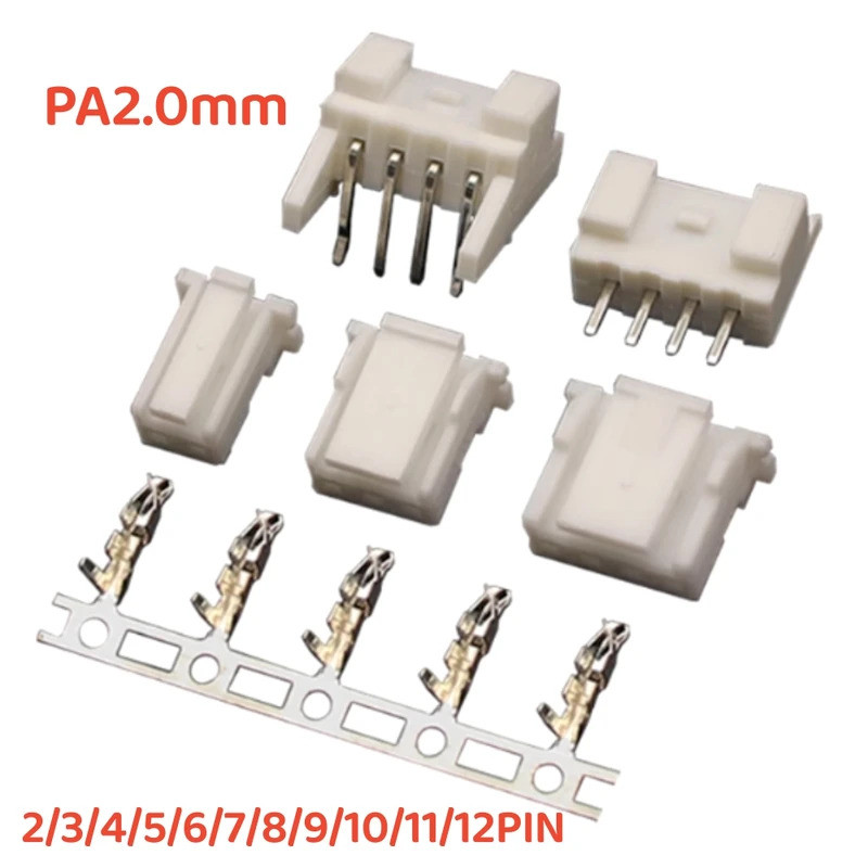 10 ชุด JST PAP-VS PA PA2.0mm pitch Connector ตรง/เข็มโค้งซ็อกเก็ต Terminals 2P3P4P5P6P7P8P9P10P11P12