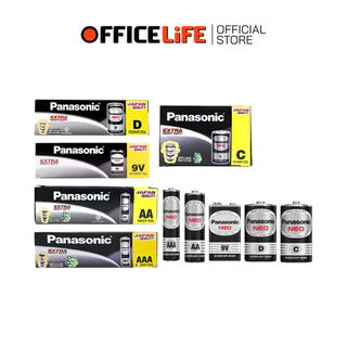 [มี สคบ. ของแท้] Panasonic (พานาโซนิค) ถ่าน เครื่องใช้ไฟฟ้า รุ่น NEO ก้อนดำ ขนาด AA / AAA / C / D ( ยกกล่อง )