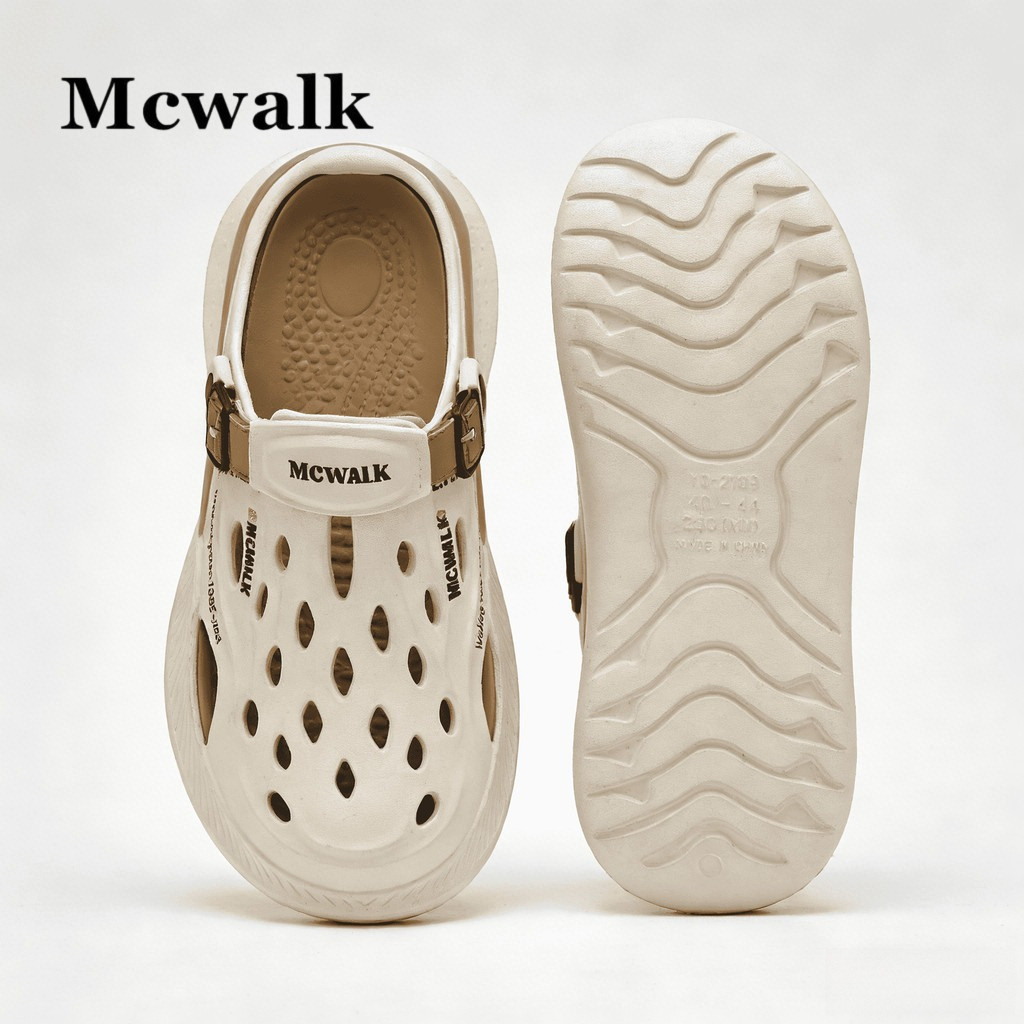 MCWALK|รองเท้าแตะสำหรับผู้ชาย และผู้หญิง รองเท้าส้นหนา แผ่นรองเท้าถอดออกได้ออกแบบมาทำความสะอาดง่าย