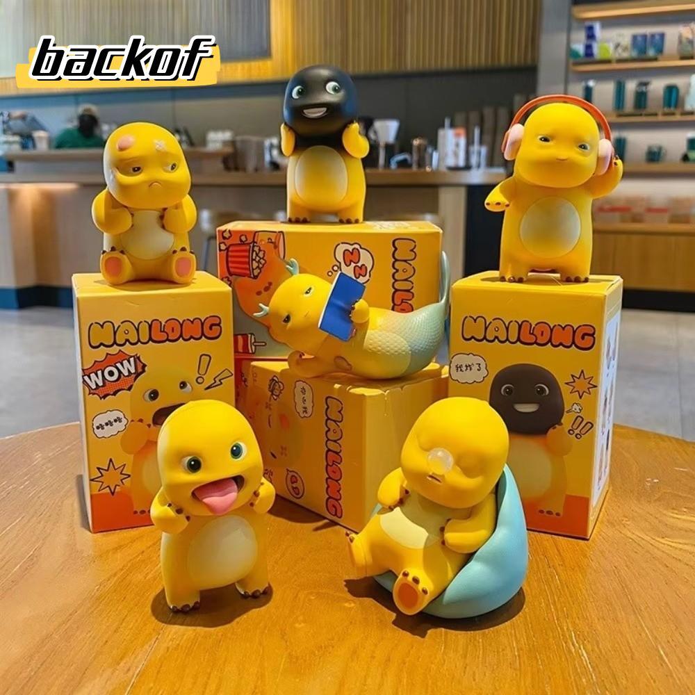 BACKOF Nailong Figures, Funny Pose Miniature Box, Creative Action Figure รูปปั้นสะสม Dino รูปที่สะสม