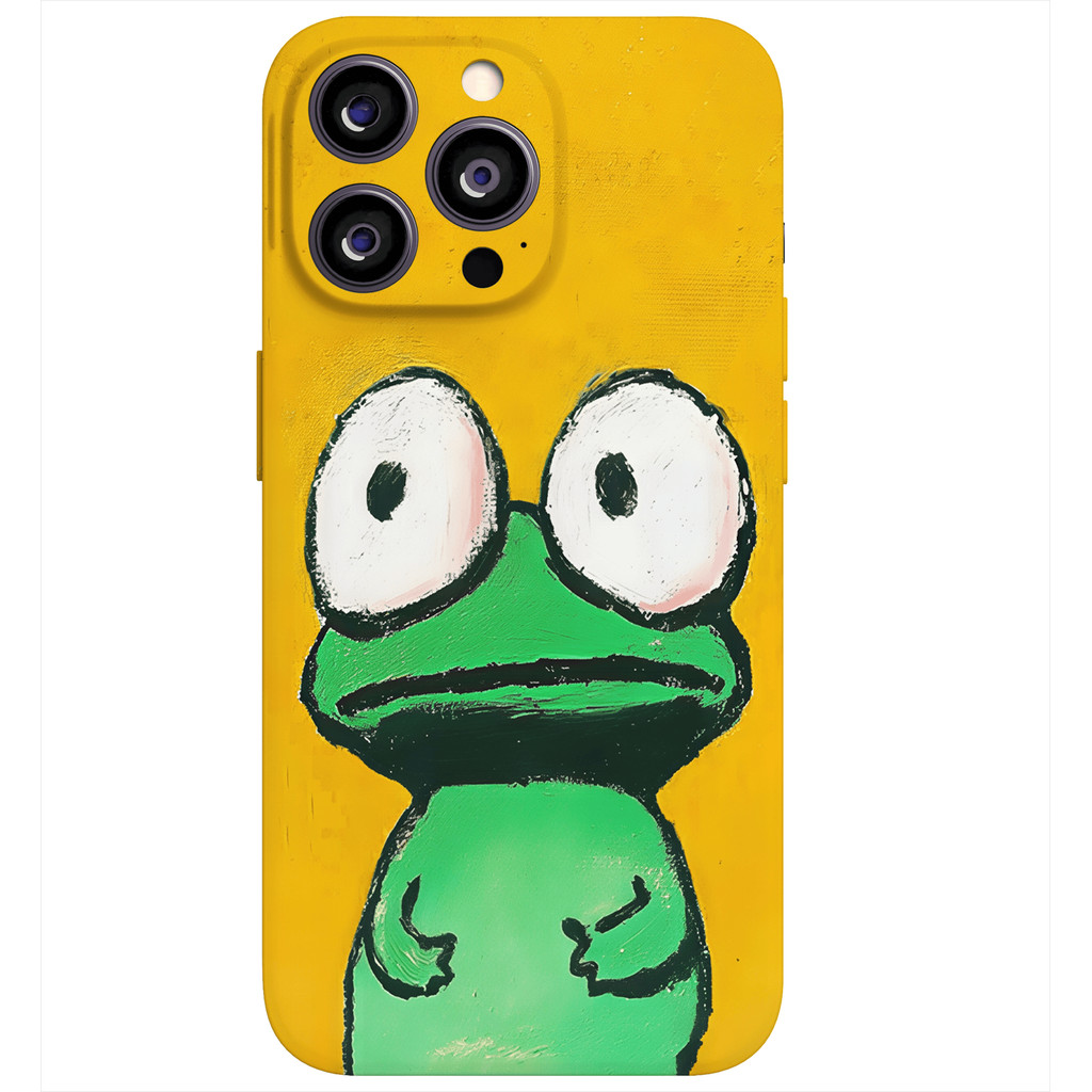 Funny Graffiti Big-Eyed Frog Phone Case for iPhone | Cute Cartoon Film Style Protective Cover