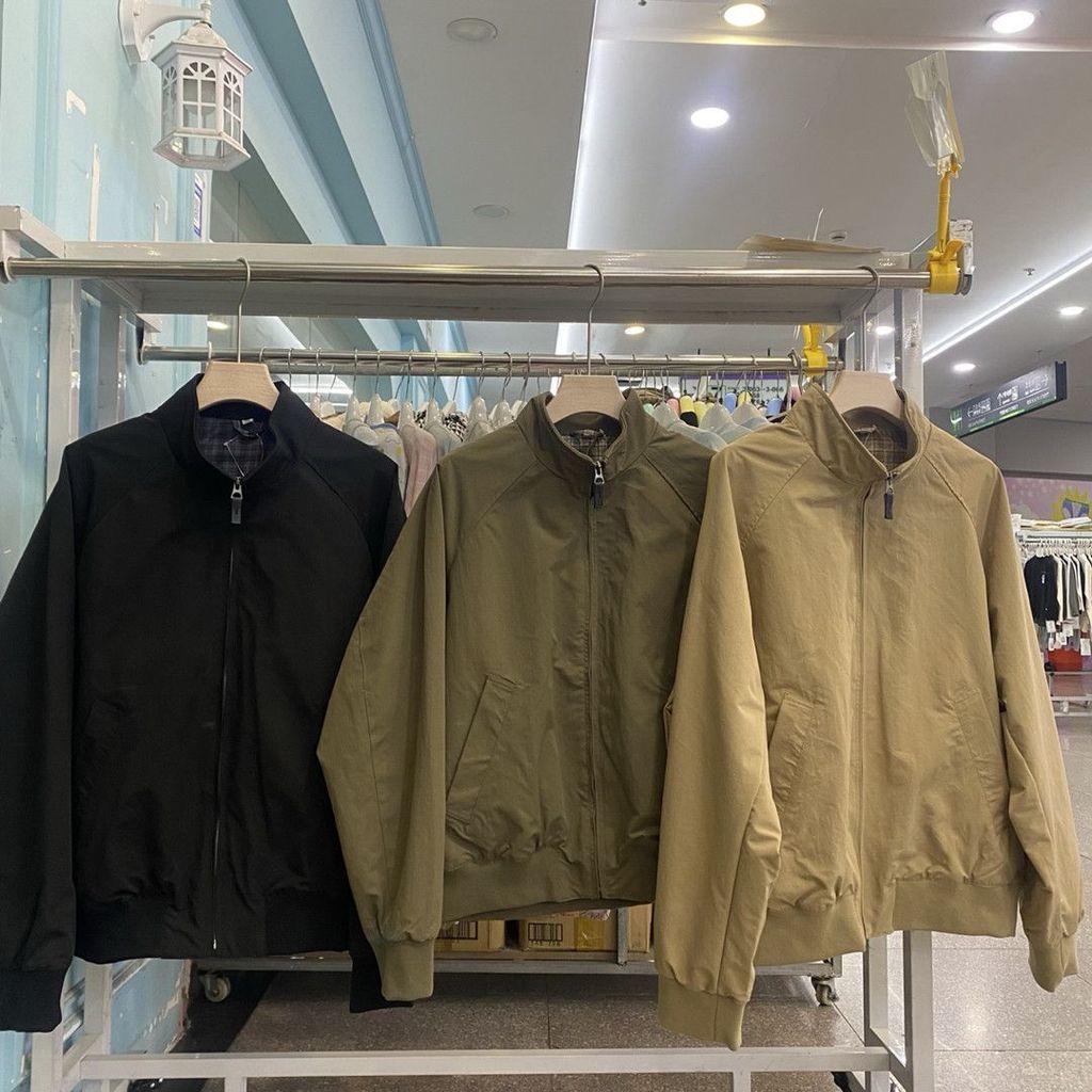 เสื้อ Harrington แขนยาวสำหรับผู้ชายและผู้หญิง แบบ Stand-Up Collar เหมาะสำหรับฤดูใบไม้ผลิ