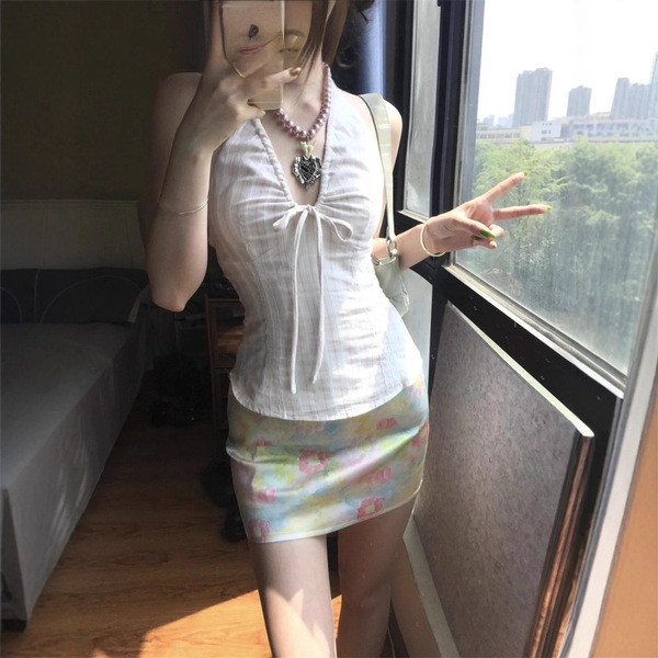 กางเกงขาสั้นสบาย cicishop1 Korean shorts กระโปรงเอวสูงสไตล์โดปามีนสำหรับฤดูร้อนปี 2025