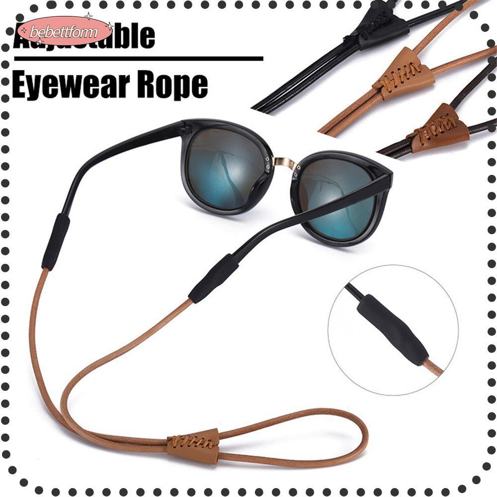 Bebettform เชือกเส้นเล็กสำหรับแว่นตา  สายรัดเชือกหนังปรับระดับได้ แขวนคอแน่นสำหรับกีฬา ใช้ได้กับผู้ชายและผู้หญิงทุกวัย