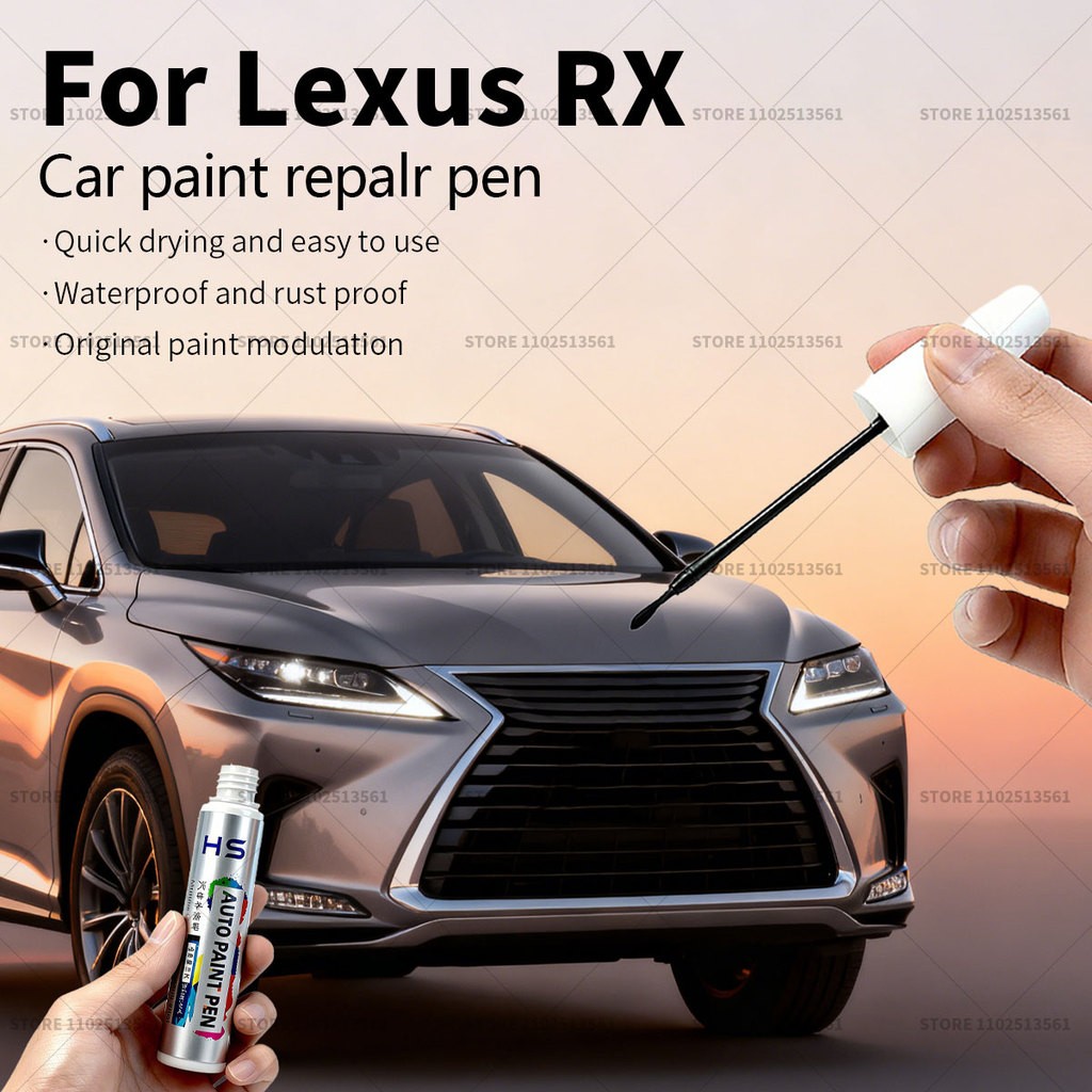 สําหรับ Lexus RX รถซ่อมสีปากกา Touch Up Scratch Remover DIY อุปกรณ์เสริมอัตโนมัติสีฟ้า 8X5 สีขาว 085
