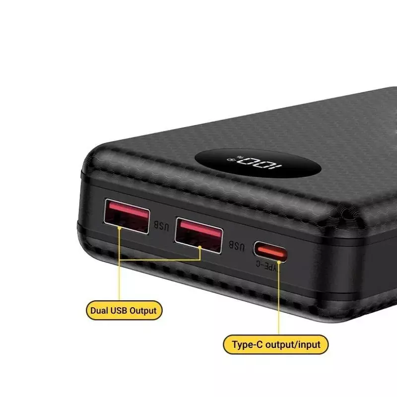 6*18650 Power Bank กล่องแบตเตอรี่แบบพกพา 37.5W Dual USB Type C ชาร์จเชลล์ทํางานสมาร์ทโฟนทั้งหมด 18650 แบตเตอรี่กรณี DIY thumbnail 7