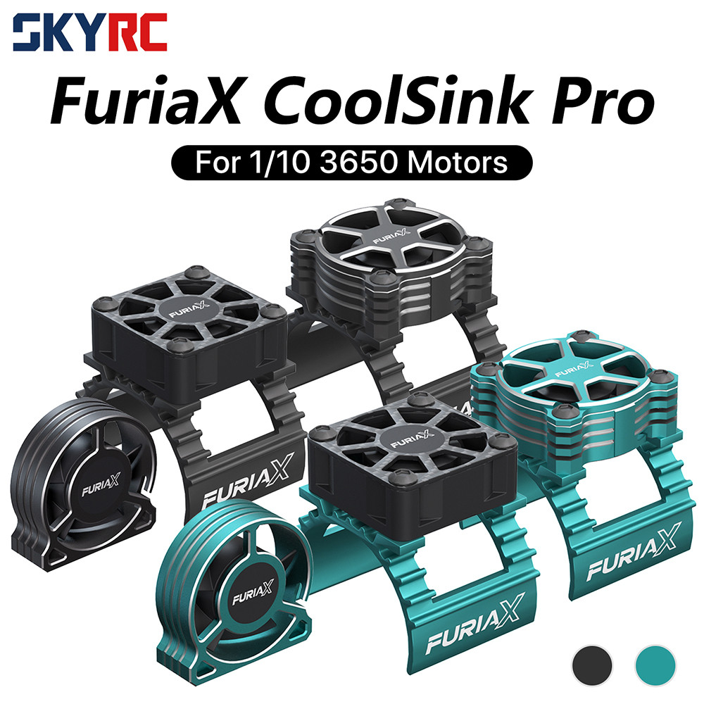 SKYRC Metal Cooling Fan for 1/10 RC Car 3650 Motors | 28000~30000RPM CNC Aluminum 8.4V FuriaX CoolSink Pro Kit