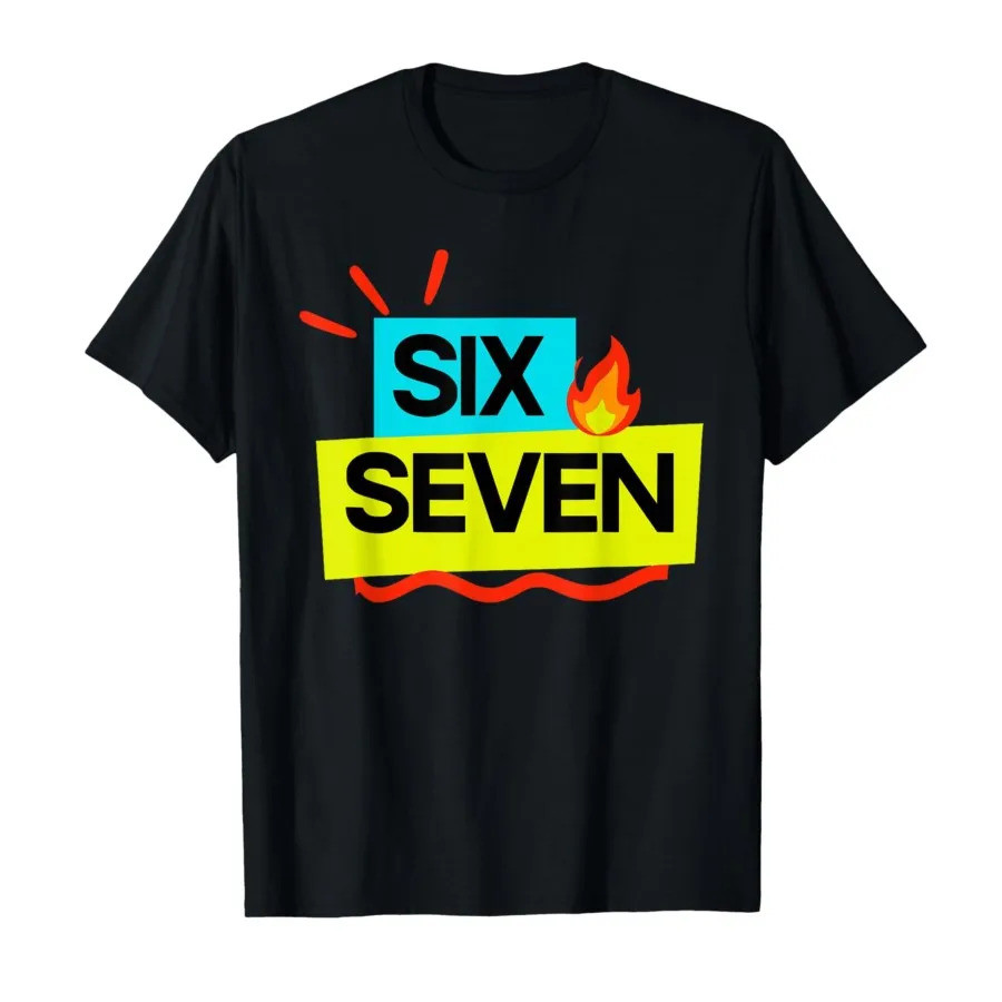 Six Seven 6 7 Meme Funny T-shirt For Men Women Cotton T Shirts Short Sleeve Tops