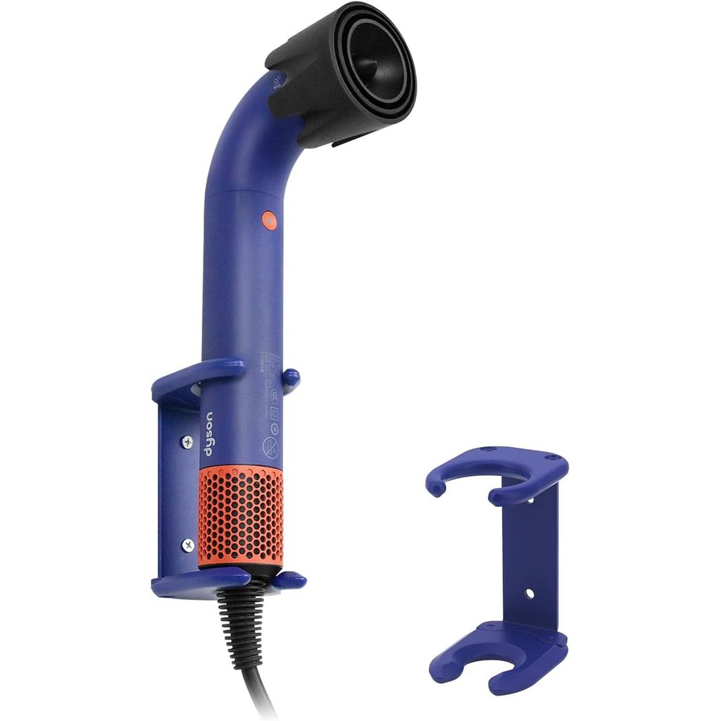 ที่จัดระเบียบติดผนังเข้ากันได้กับ Dyson Supersonic r™ ผมแห้งที่วางเก็บของโลหะเข้ากันได้กับ ไดสัน ความเร็วเหนือเสียง ร สําหรับห้องน้ําห้องนอนร้านทําผมร้านตัดผม (สีฟ้า)