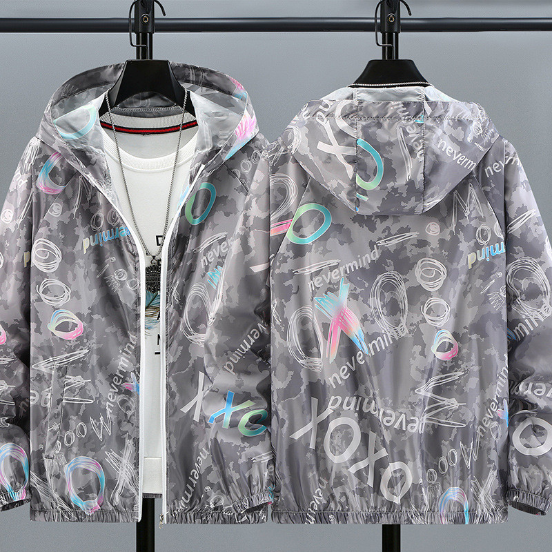 เสื้อแจ็คเก็ตชาย มีฮู้ด ออกแบบเพื่อกันแดดและสวมใส่ง่าย ราคา ถูกที่สุด ดีลบีเคเค แกลเลอรีภาพที่ 4