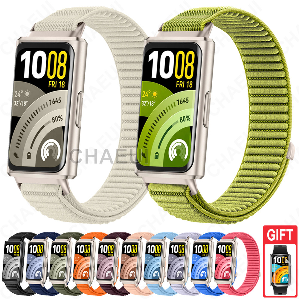 สายรัดไนลอนทอถักสร้อยข้อมือสายรัดข้อมืออุปกรณ์เสริมสําหรับ Huawei Band 11 Pro 10 9 8