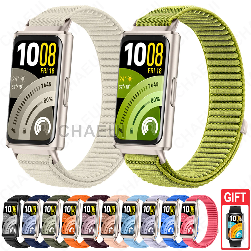 สายรัดไนลอนทอถักสร้อยข้อมือสายรัดข้อมืออุปกรณ์เสริมสําหรับ Huawei Band 11 Pro 10 9 8