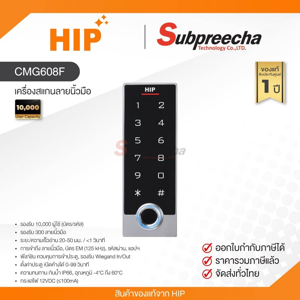 CMG608F / HIP เครื่องสแกนลายนิ้วมือ