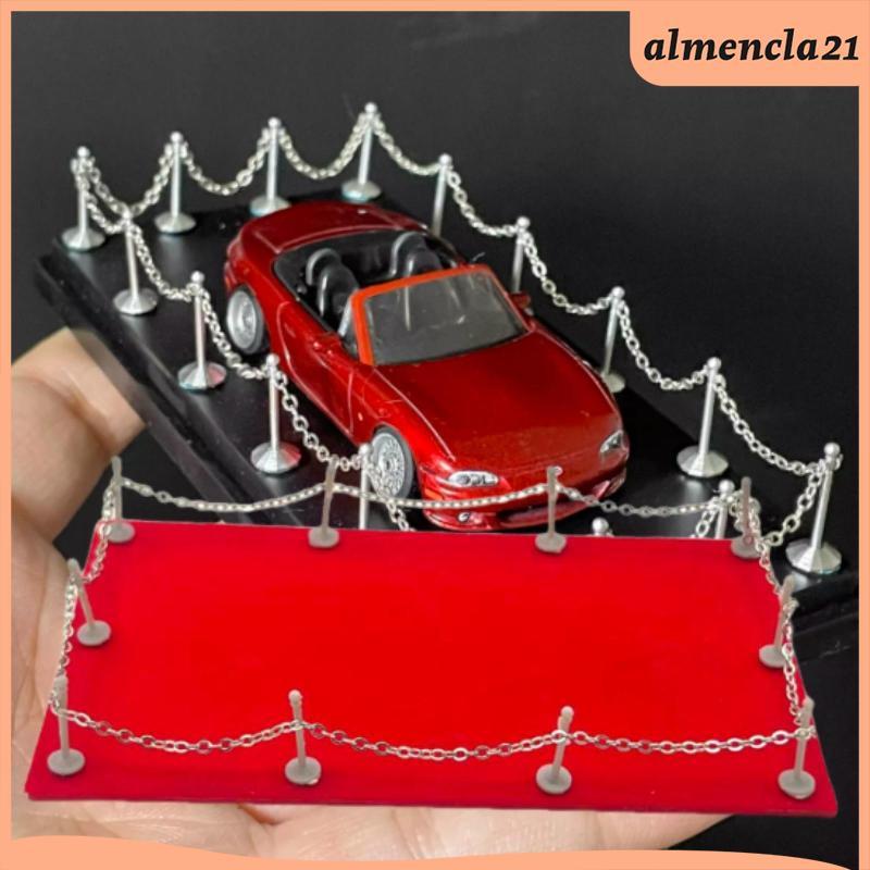 [Almencla] 1 64 รุ่นรถแสดงรั้ว ABS Diorama แพลตฟอร์มตู้โชว์อุปกรณ์เสริมออแกไนเซอร์