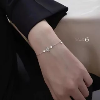 GLAMOR✨สร้อยข้อมือ Shining planet กําไลนําโชค กําไลสวยๆ กำไลเพชร สร้อยข้อมือเพชร กําไลเงิน ข้อมือ S033