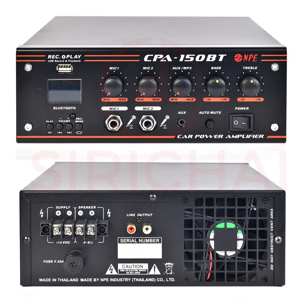เครื่องขยายเสียงรถยนต์ NPE cpa150bt