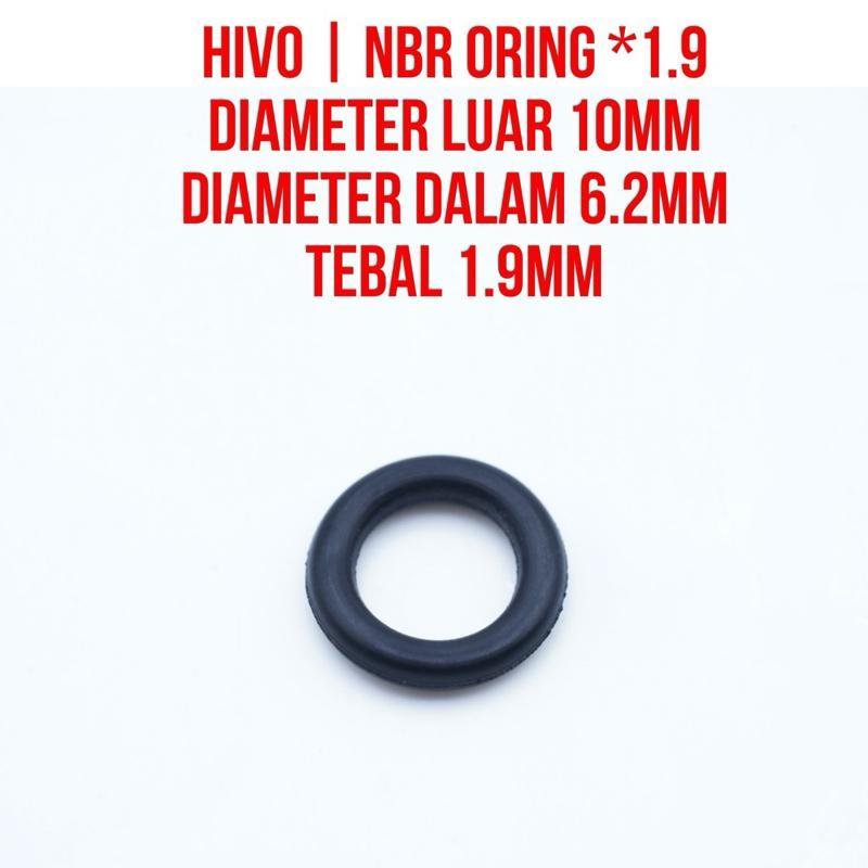 Oring 1.9x6.2 1.9*6.2 1.9 x 6.2 ซีล Sil NBR70 ความหนา 1.9 มม. เส้นผ่านศูนย์กลางภายใน 6.2 มม. ทนความร