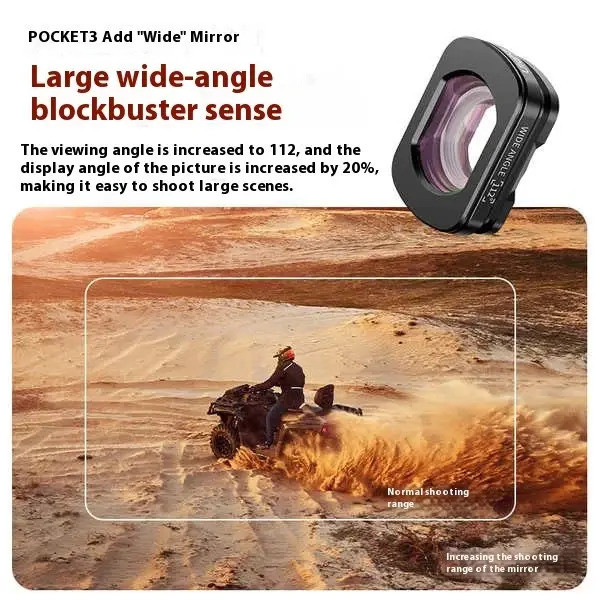F35 Magnetic 1.5X เลนส์มุมกว้างเทเลโฟโต้ขยาย 112° สําหรับ DJI Osmo Pocket 3 เคลือบสองด้านป้องกันมืออ