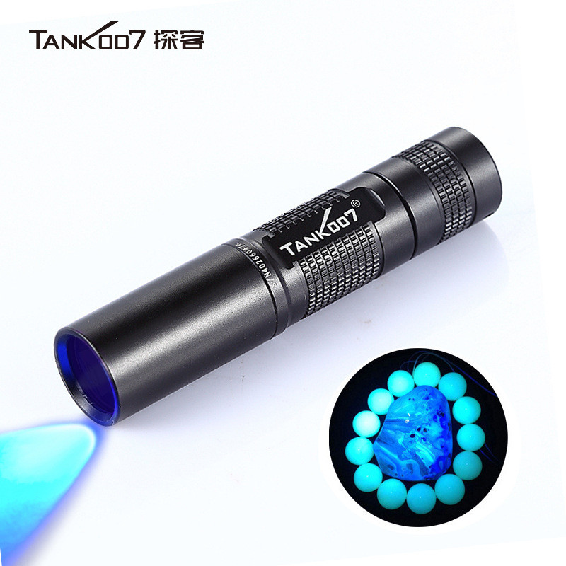ไฟฉายอัลตราไวโอเลต 365nm 395nm สำหรับตรวจสอบหยกเรืองแสงและปัสสาวะโบราณ