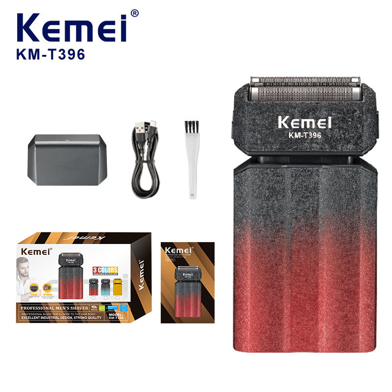 Kemei Kemei โกนหนวดไฟฟ้าลูกสูบโกนหนวดผู้ชายชาร์จเคราTrimmer KM-T396