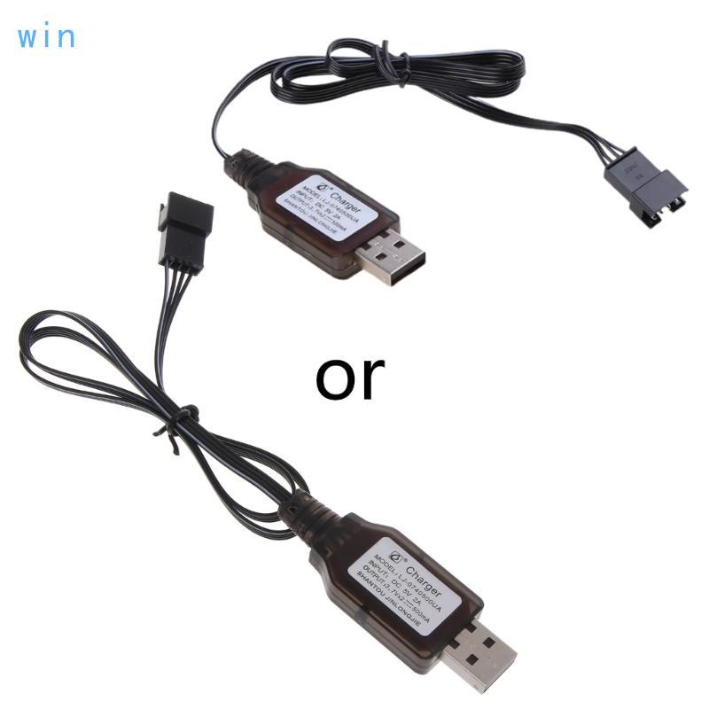 Win 7 4v 3 7v x2 Charger SM-4P Reverse 2S Lipo RC ของเล่นปลั๊กอินพุต USB