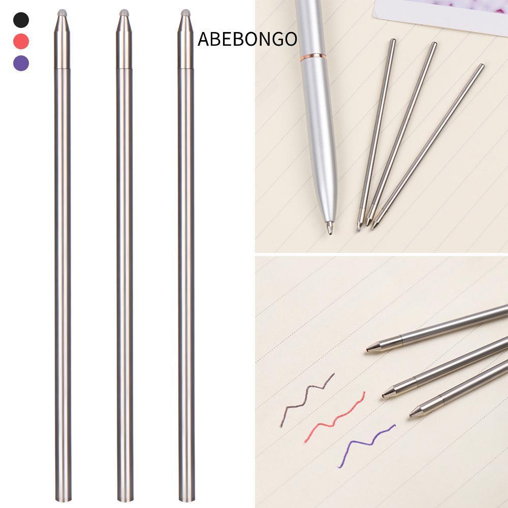 ABEBONGO 5 ชิ้น/ล็อตเปลี่ยนเติมเครื่องเขียนโรงเรียนปากกาลูกลื่นการเรียนรู้อุปกรณ์เสริมเปลี่ยนแกน Nib ขนาดกลาง