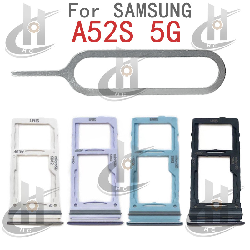 สําหรับ Samsung Galaxy A52S 5G ซิมการ์ดถาดผู้ถือช่องใส่การ์ด Reader SD Slot อะแดปเตอร์อะไหล่