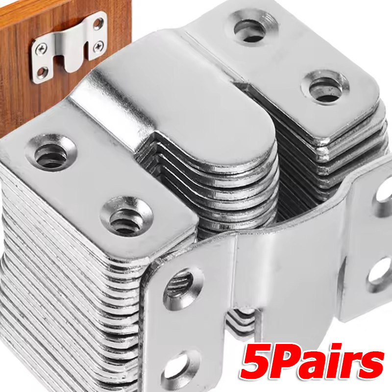 1/3/5 คู่สแตนเลส Flush Mount Brackets / Heavy Duty Interlock กรอบรูปแขวนหัวเข็มขัด