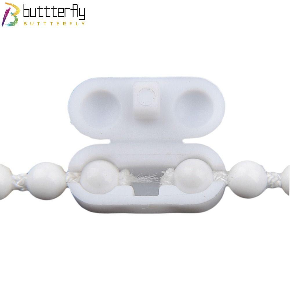 BUTTTERFLY 4/10/20pcs ดึงสายไฟ,พลาสติก Joiners ผ้าม่านโซ่เชื่อมต่อ, คุณภาพสูงอุปกรณ์ซ่อมทําซ้ําสีขาวแนวตั้งผ้าม่าน Joiners คลิป Roller Blinds