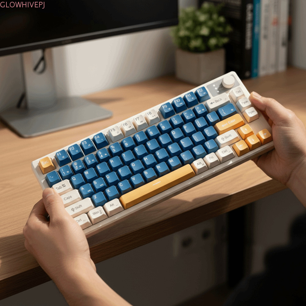 เรืองแสงHIVEPJ Gaming Mechanical Keyboard, การเชื่อมต่อแบบมีสาย Ultra-Quiet Mechanical Feel Keyboard