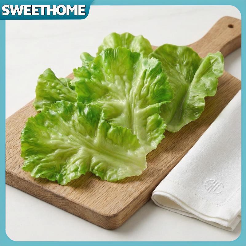 SWEETHOME เหมือนจริงจําลองผักกาดหอมรุ่นผักประดิษฐ์สําหรับร้านอาหารตู้โชว์เบเกอรี่บุฟเฟ่ต์ปาร์ตี้อาหา