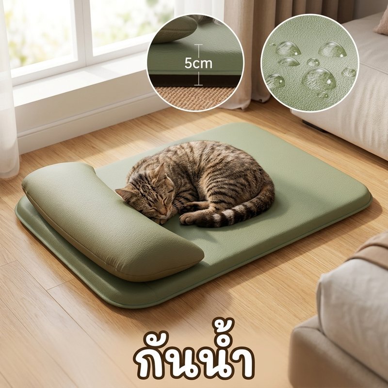 ที่นอนสุนัข ที่นอนแมว กันน้ำ ทนทาน ดูแลง่าย ระบายอากาศ ป้องกันรอยขีดข่วน ป้องกันขนติด เหมาะในบ้าน